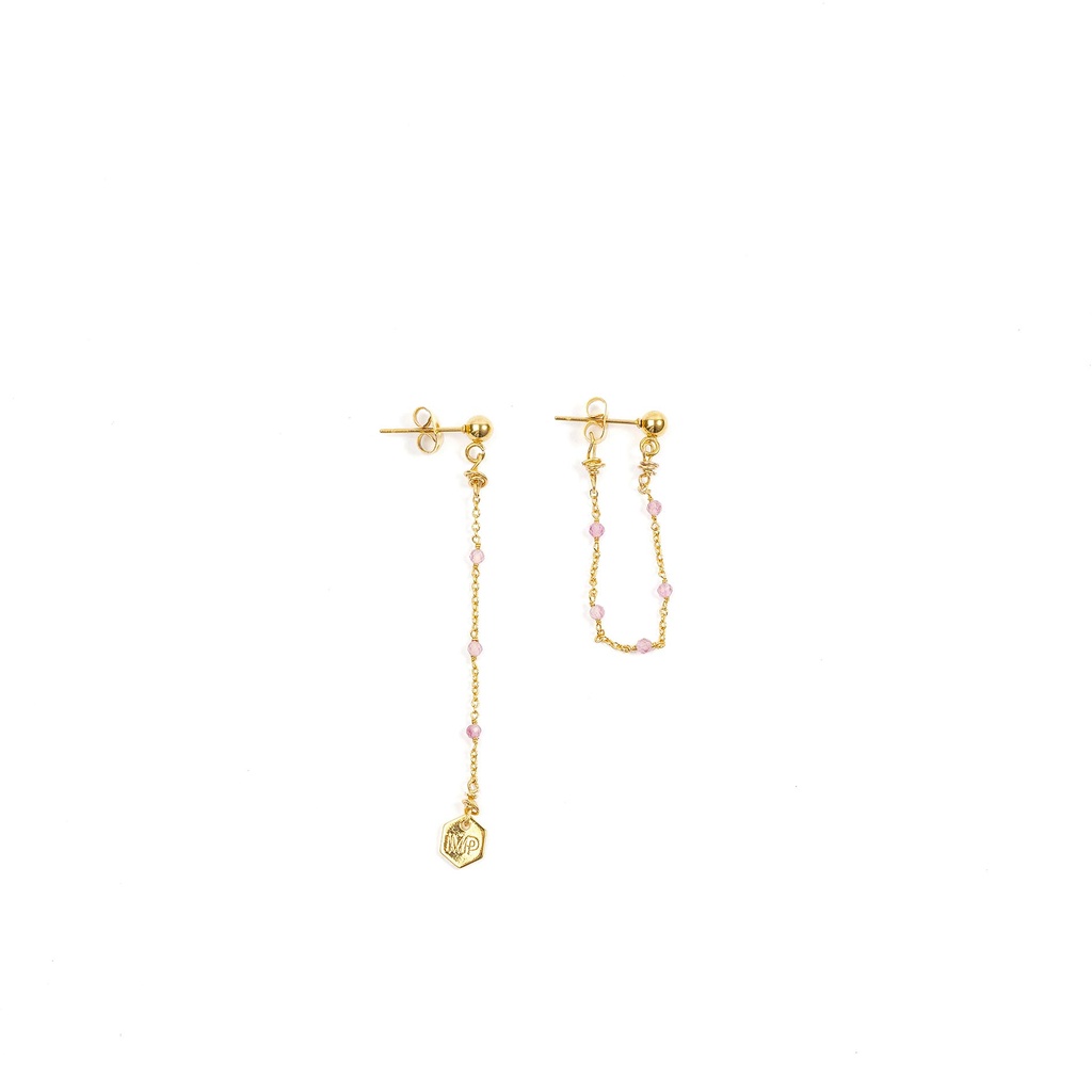 [252.RIVE-E-GP] RIVE - EARRINGS | Gold Pink