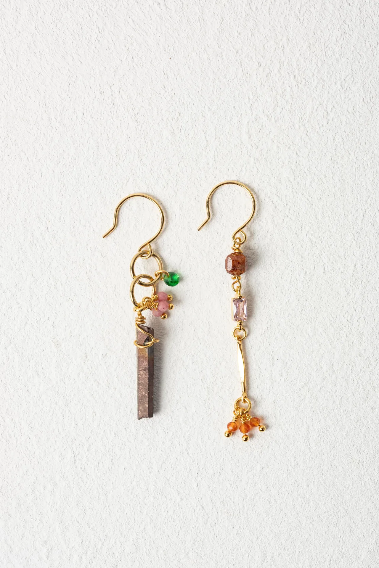 [252.STUDIO-E1-GBR] STUDIO - BOUCLES D'OREILLES | Gold Brown
