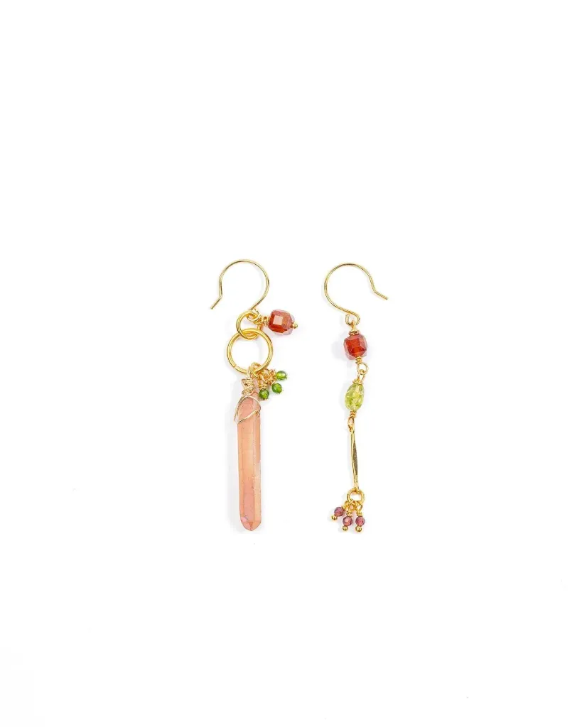[252.STUDIO-E1-GP] STUDIO - BOUCLES D'OREILLES | Gold Pink