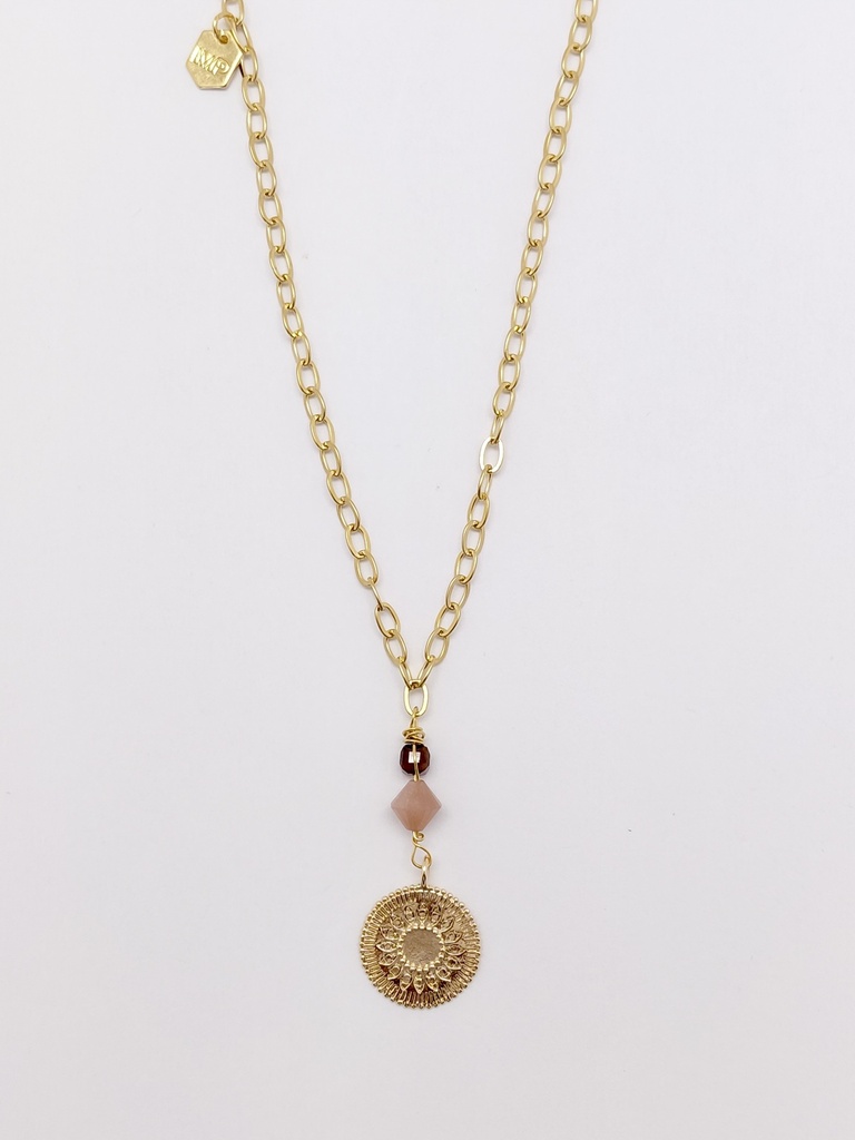 [252.TEMPO/C-N-GP] TEMPO - NECKLACE | Gold Pink