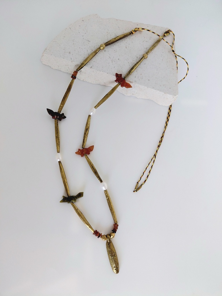 [252.TOTEM/V-N-GBR] TOTEM - COLLIER | Gold Brown