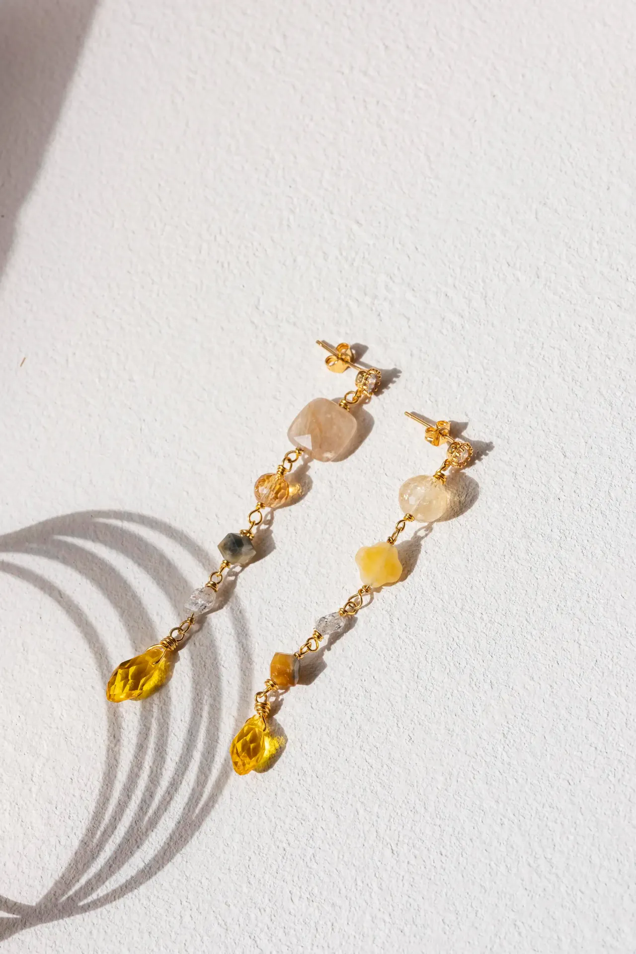 [261.HELLO-E1-GY] HELLO - BOUCLES D'OREILLES | Gold Yellow