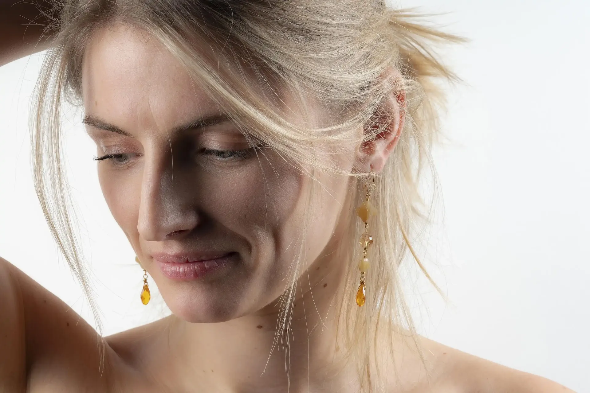 HELLO - BOUCLES D'OREILLES | Gold Orange