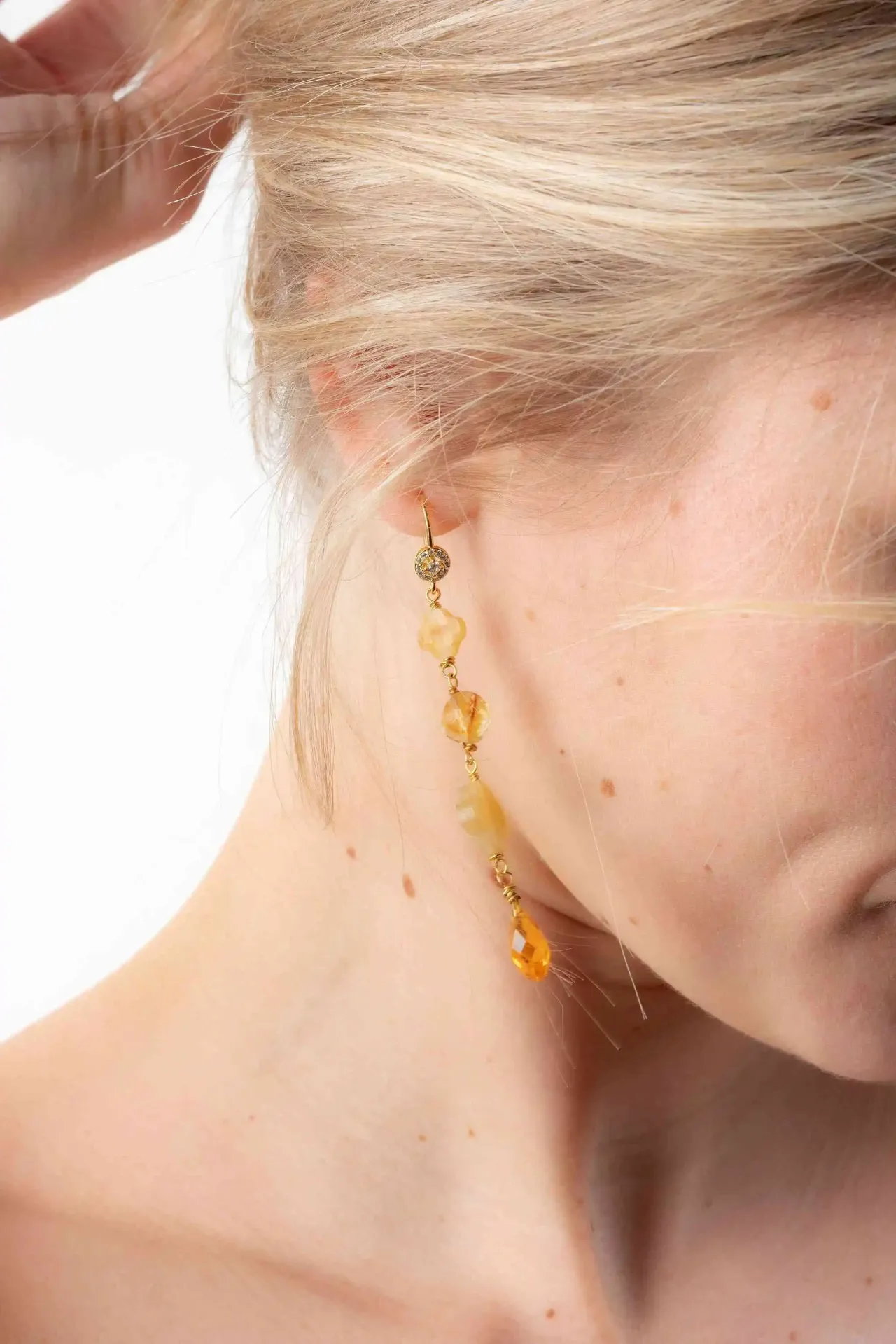 HELLO - BOUCLES D'OREILLES | Gold Orange
