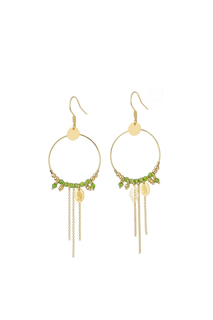 MARIE - BOUCLES D'OREILLES | Gold Green