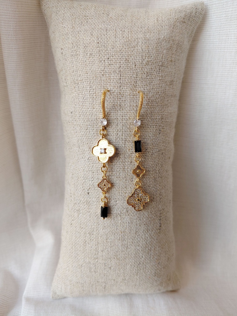 [261.MURPHY/S-E-GB] MURPHY - EARRINGS | Gold Black