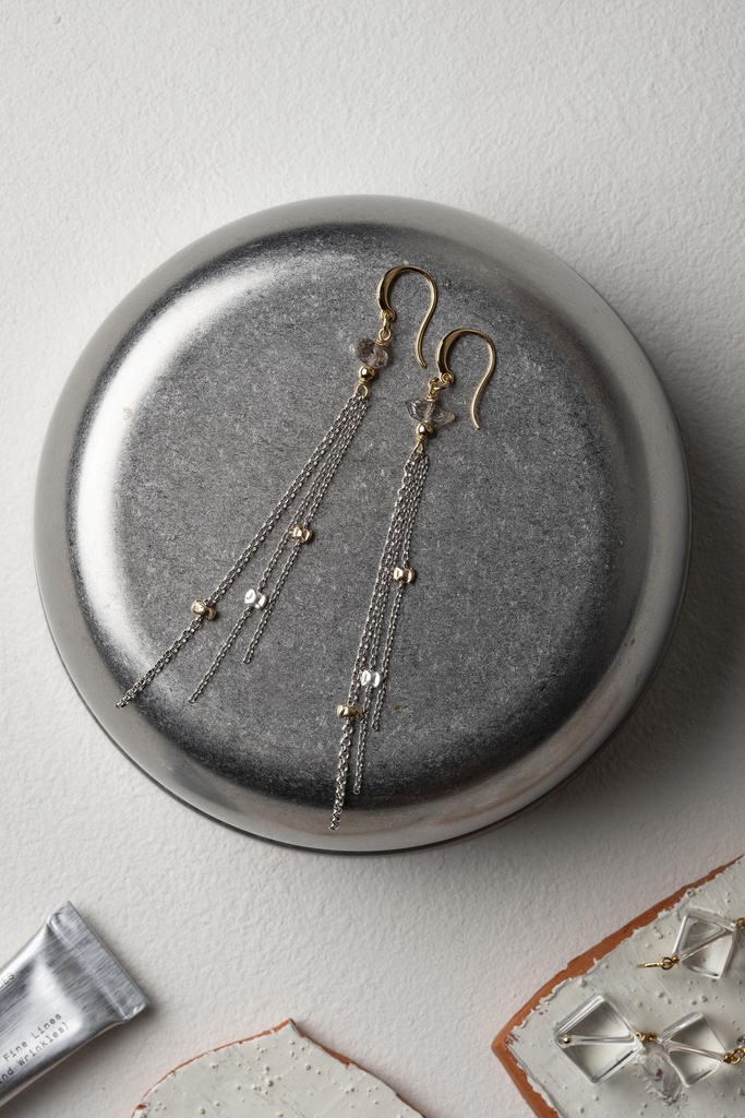 POMPOM - BOUCLES D'OREILLES | Bicolor