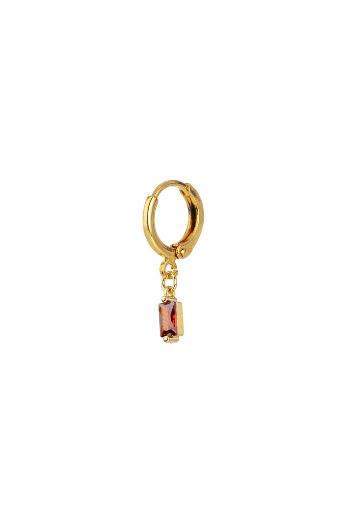 [261.VENUS/M-GA] VENUS - SINGLE EARRING | Gold Amber