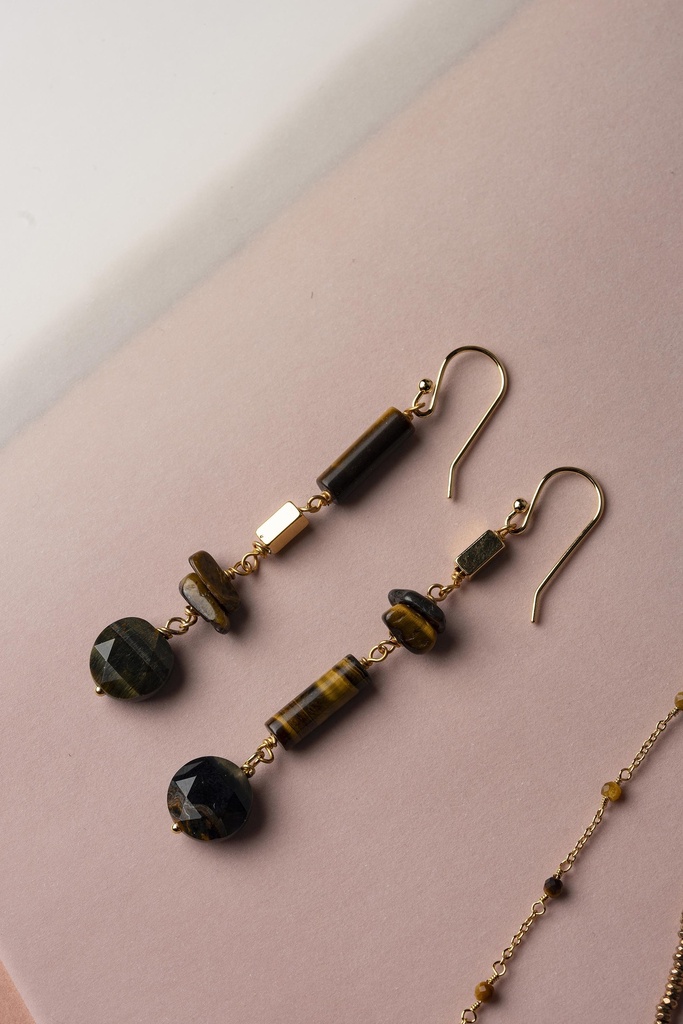 VERY26 - BOUCLES D'OREILLES | Gold Brown