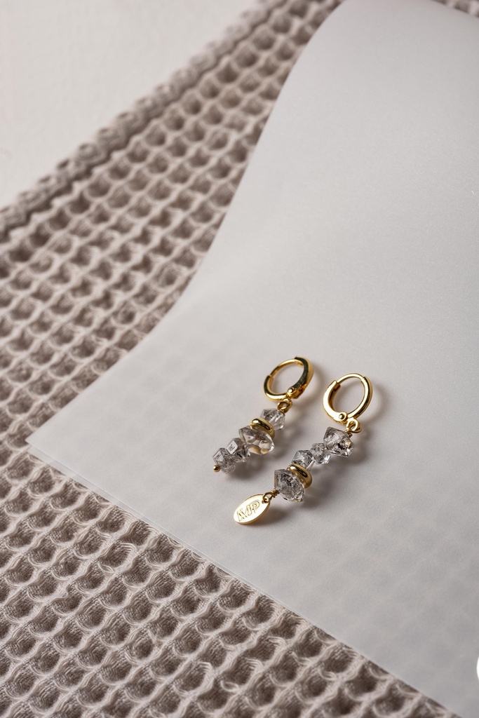 [261.VIRGIL-E-GGREY] VIRGIL - EARRINGS | Gold Grey