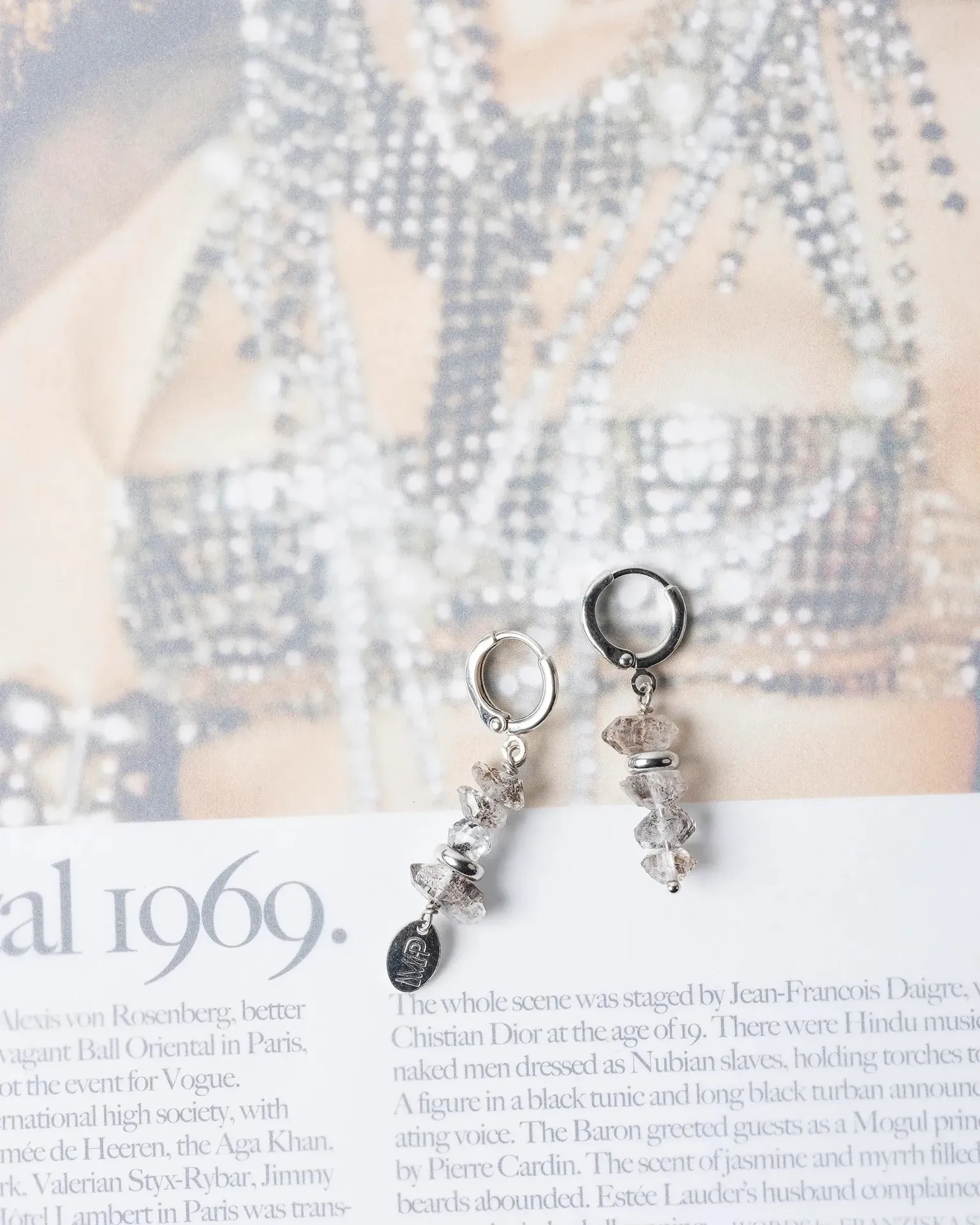 [261.VIRGIL-E-SGREY] VIRGIL - BOUCLES D'OREILLES | Gold Grey