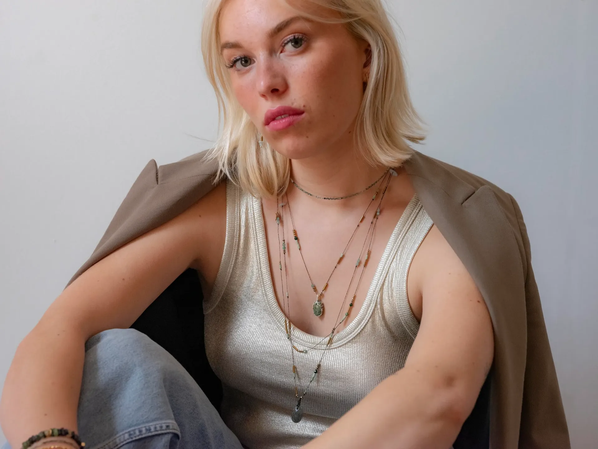 CLYDE - KETTING | Gold Grey