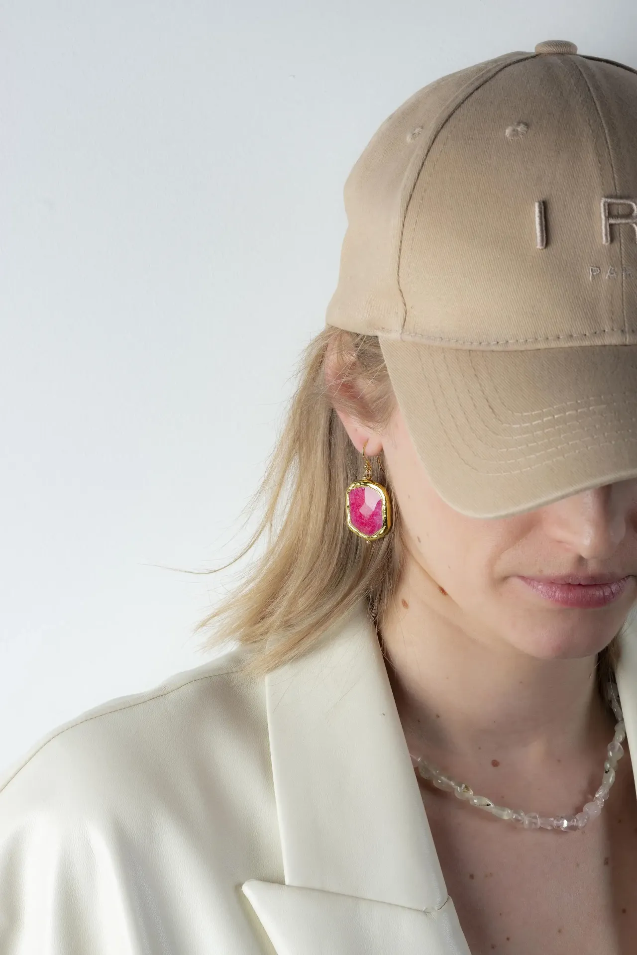 MIRO - BOUCLES D'OREILLES | Gold Fuchsia