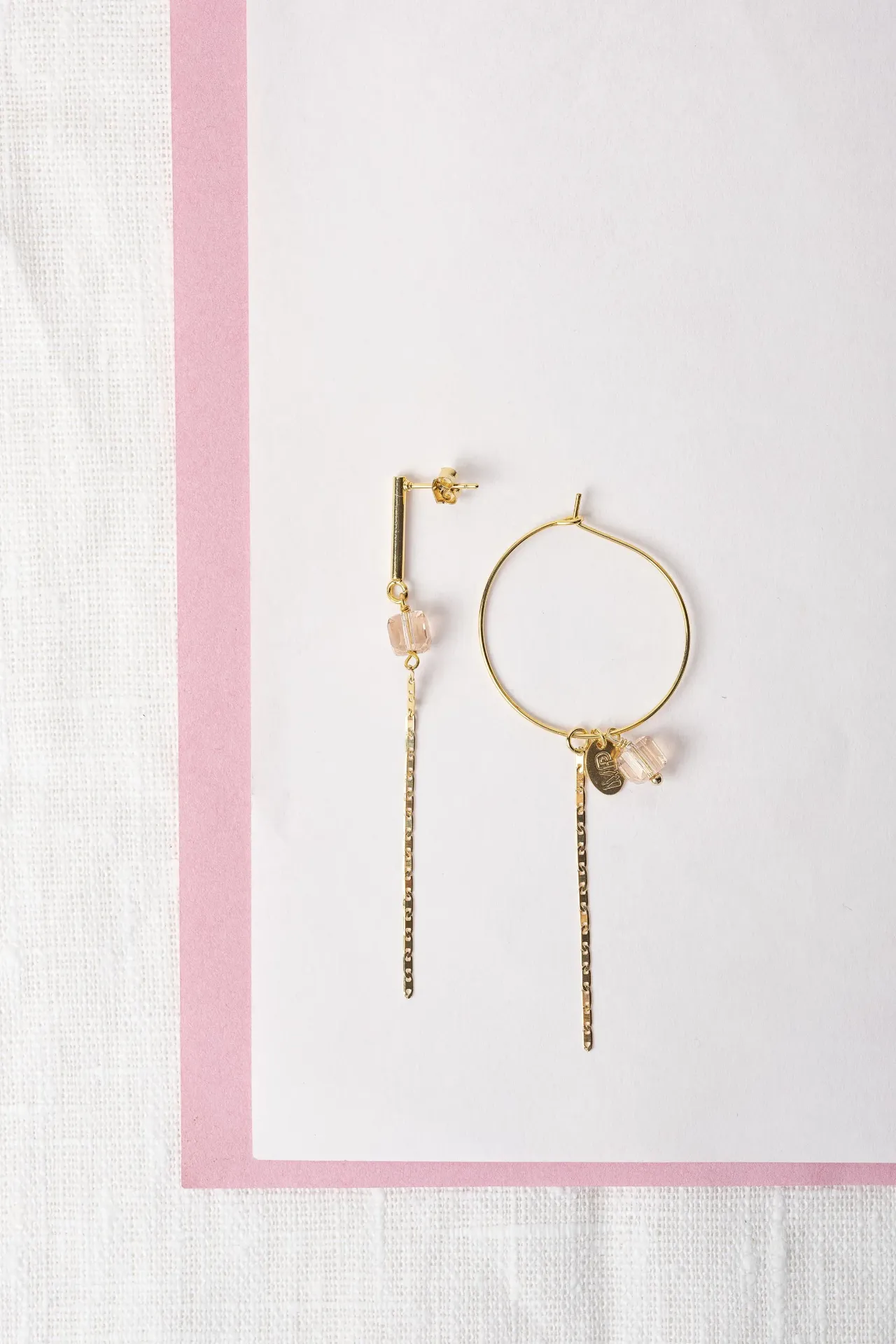 [261.VIPY-E-GLP] VIPY - EARRINGS | Gold Pink