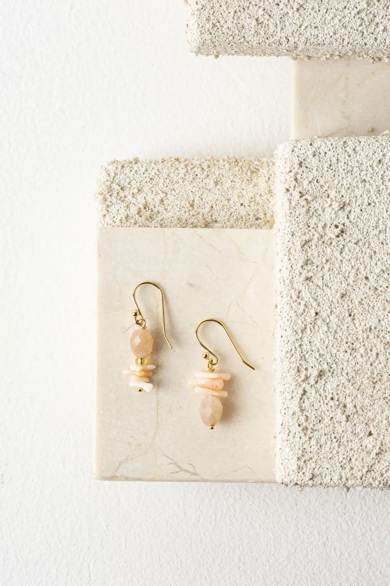 MONICA - BOUCLES D'OREILLES | Gold Pink