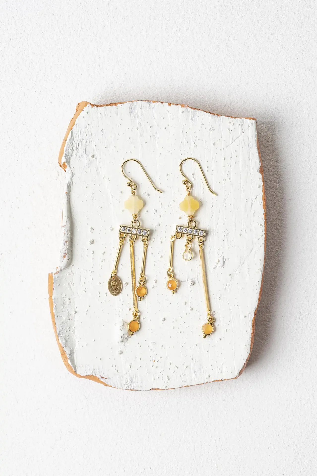 [261.LUXURY-E-GY] LUXURY - EARRING | Gold Yellow