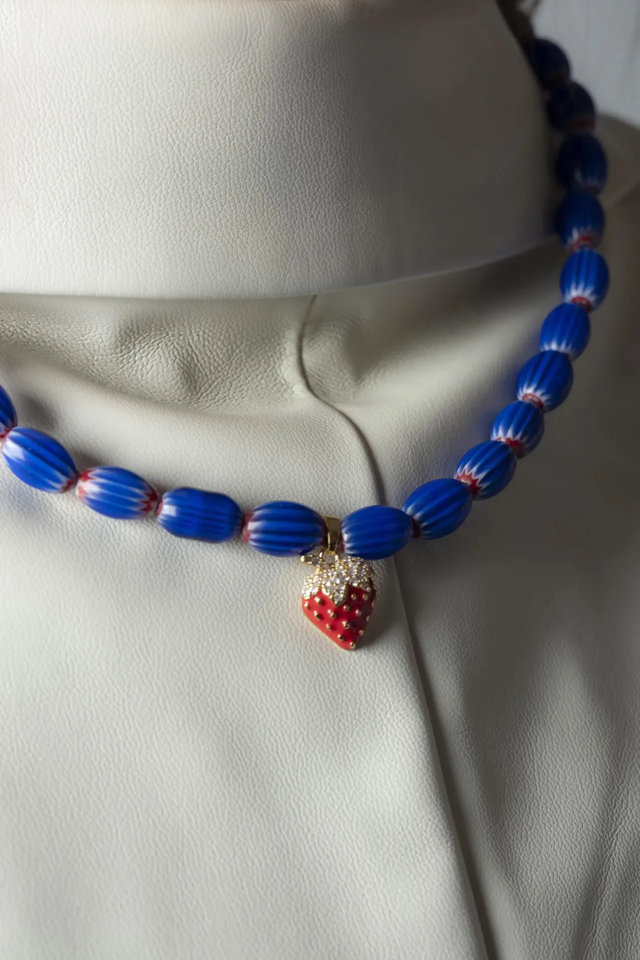 [261.SWEET/XL-N-GBL] SWEET - NECKLACE | Gold Blue