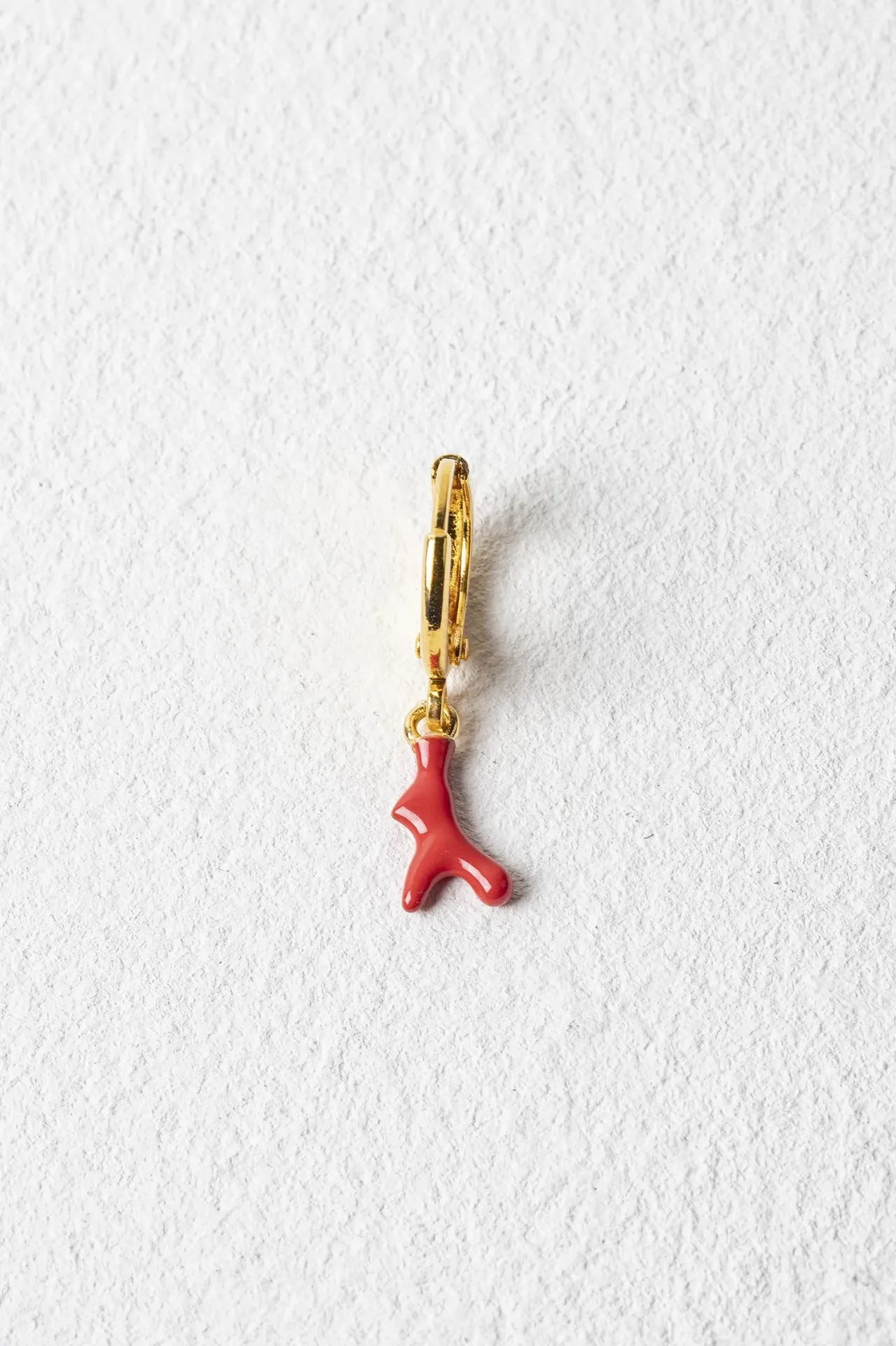 SCARLET - SINGLE EARRING | Gold Red