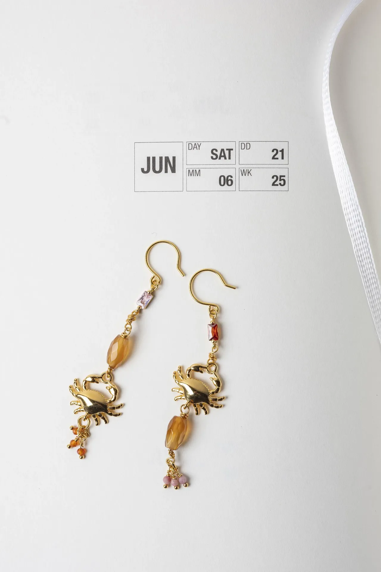 SCARLET - BOUCLES D'OREILLES | Gold Pink
