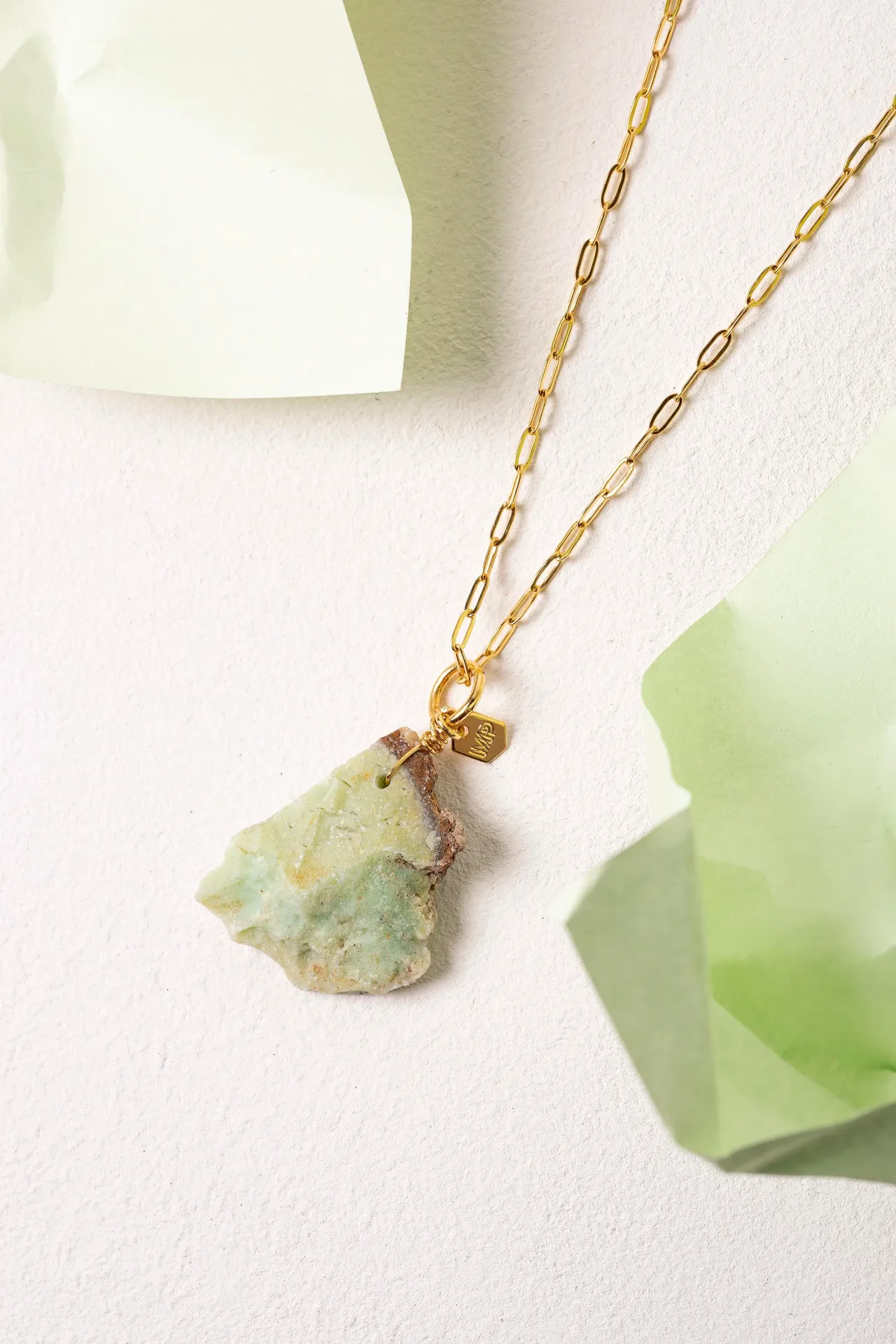 RAW - NECKLACE | Gold Green