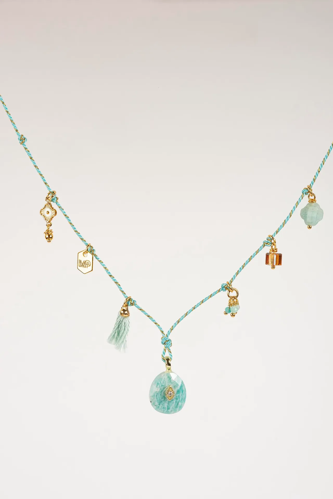 [261.DANA-N-GT] DANA - NECKLACE | Gold Turquoise