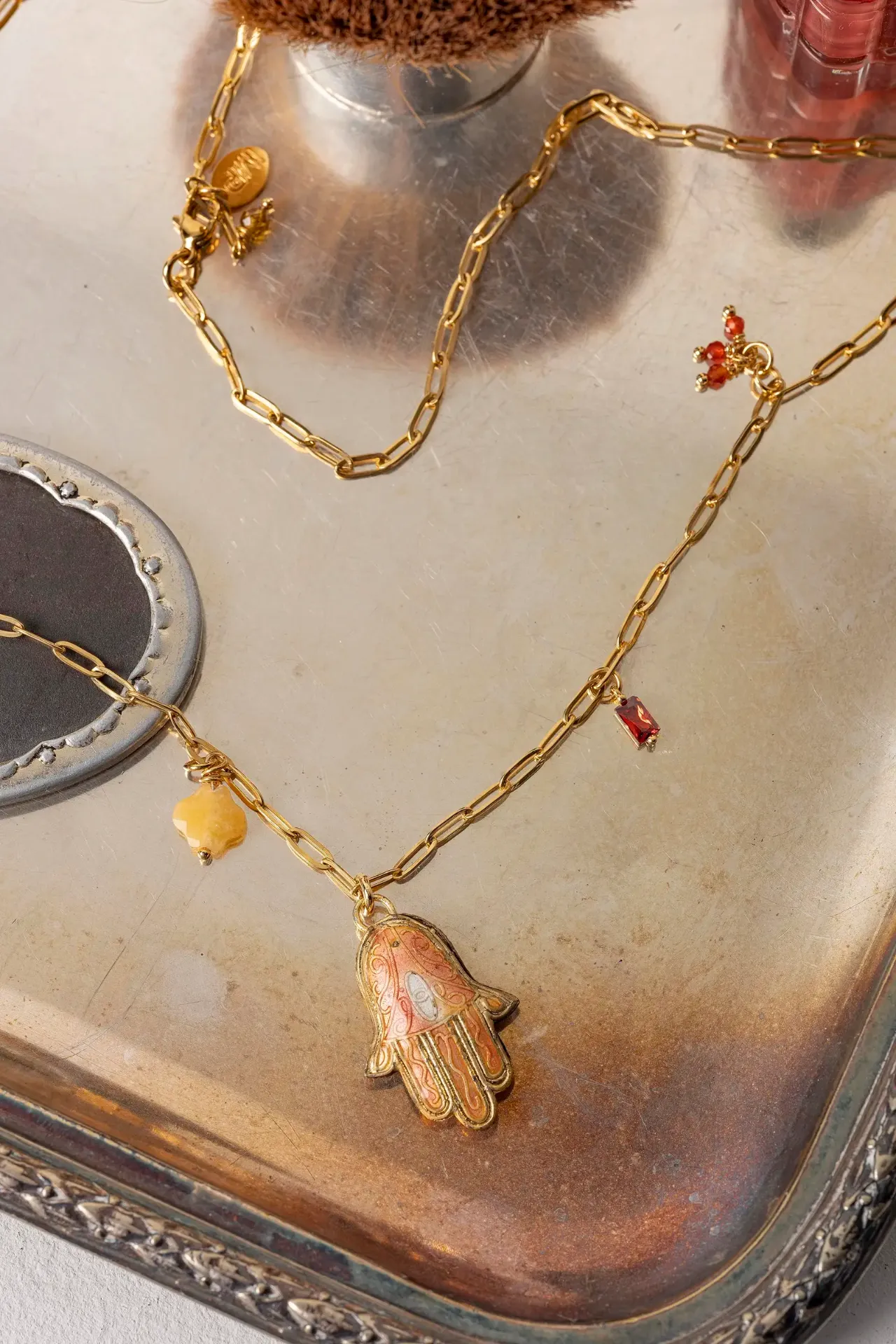 HELLO - COLLIER | Gold Orange