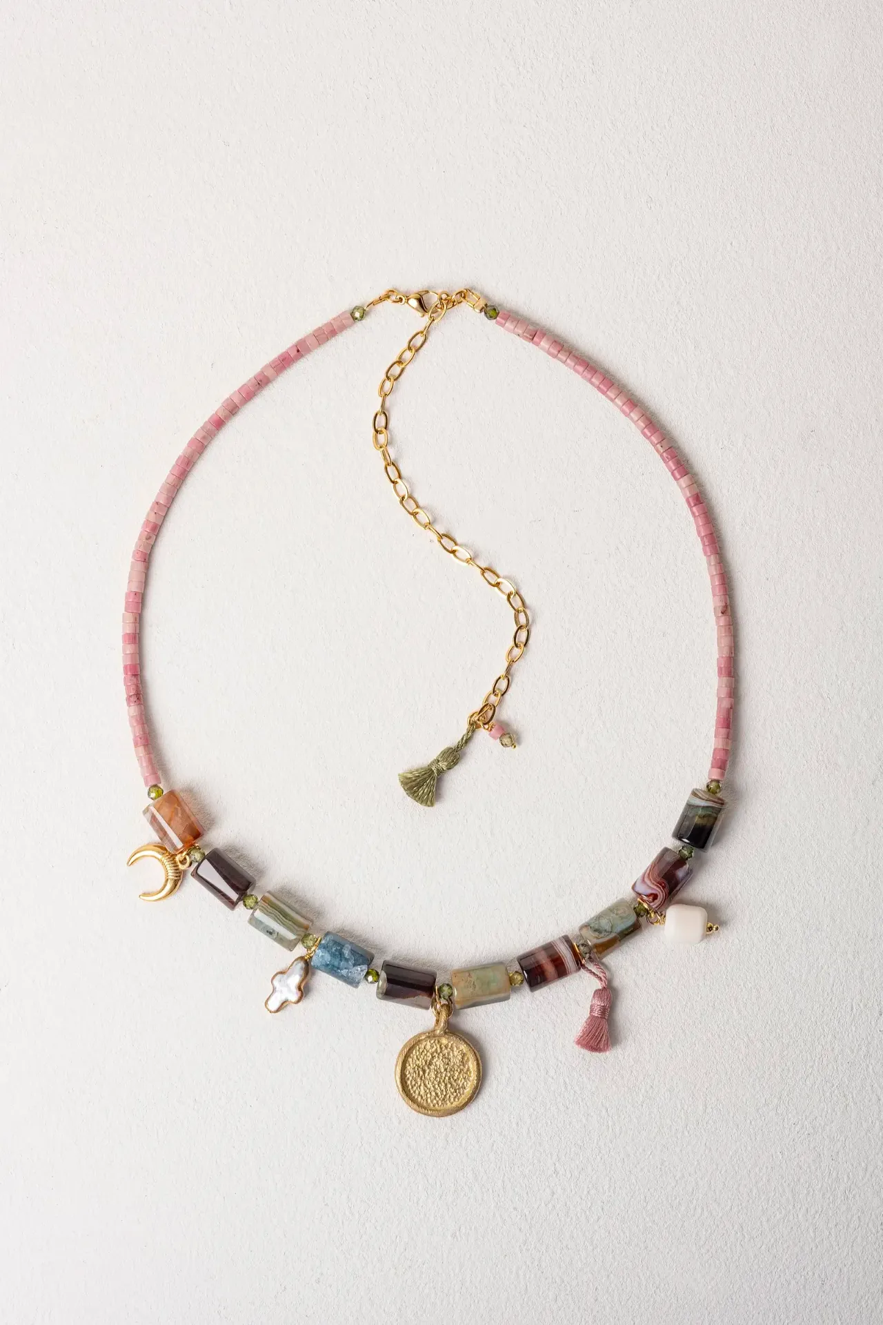 [261.POCA-N-GP] POCA - NECKLACE | Gold Pink