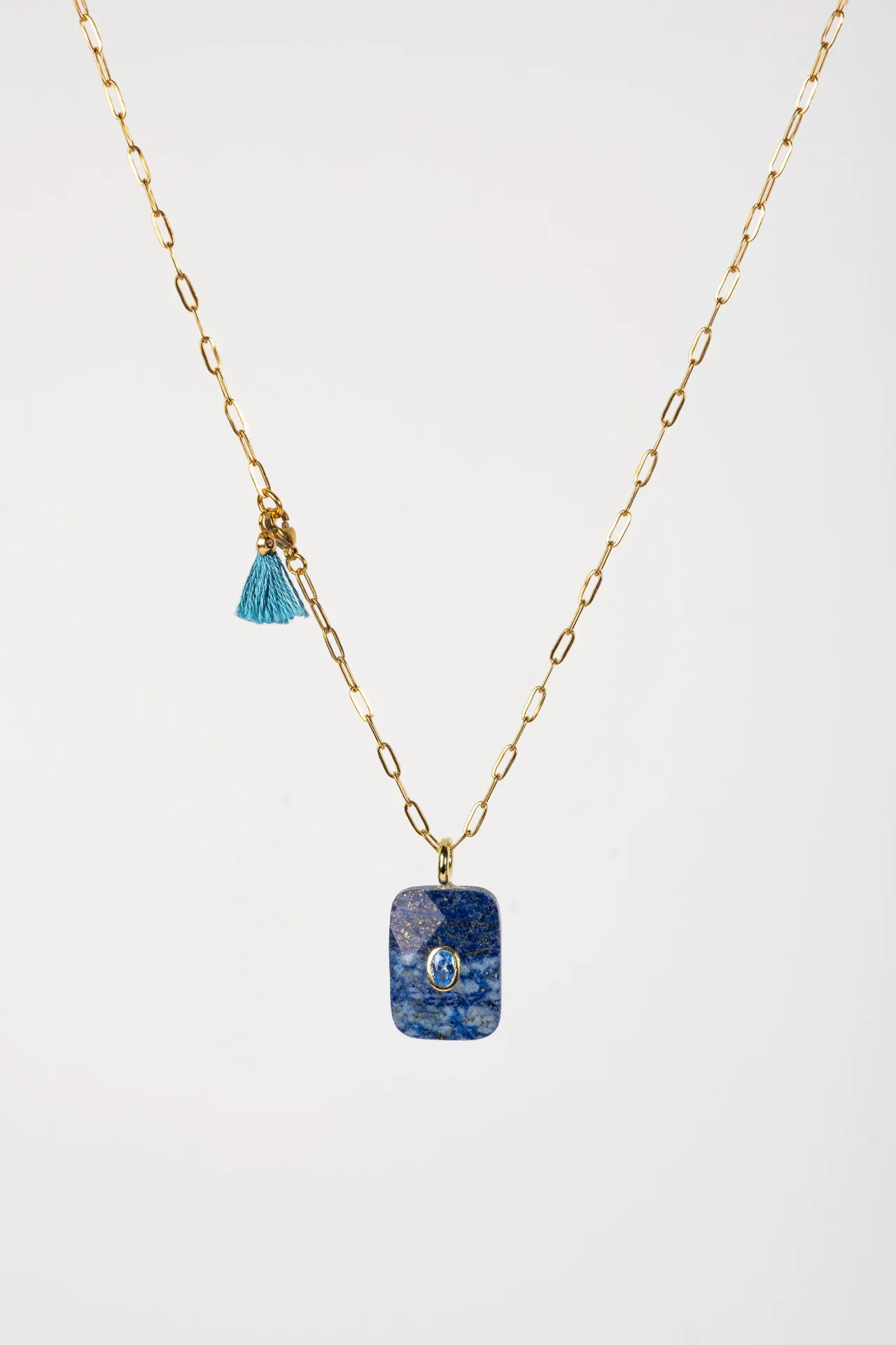 [261.DANA/XL-N-GBL] DANA - NECKLACE | Gold Blue