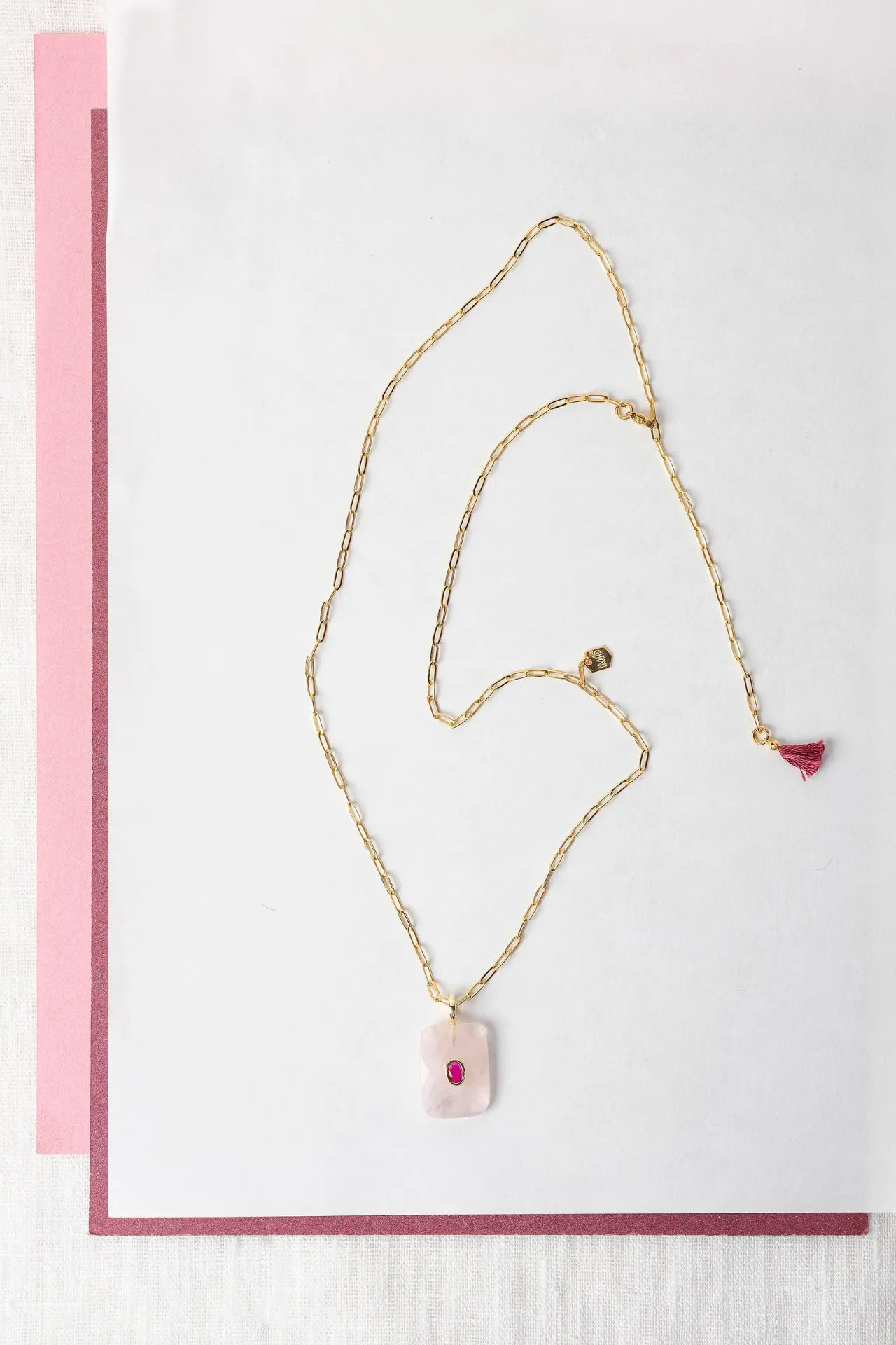 [261.DANA/XL-N-GP] DANA - NECKLACE | Gold Pink