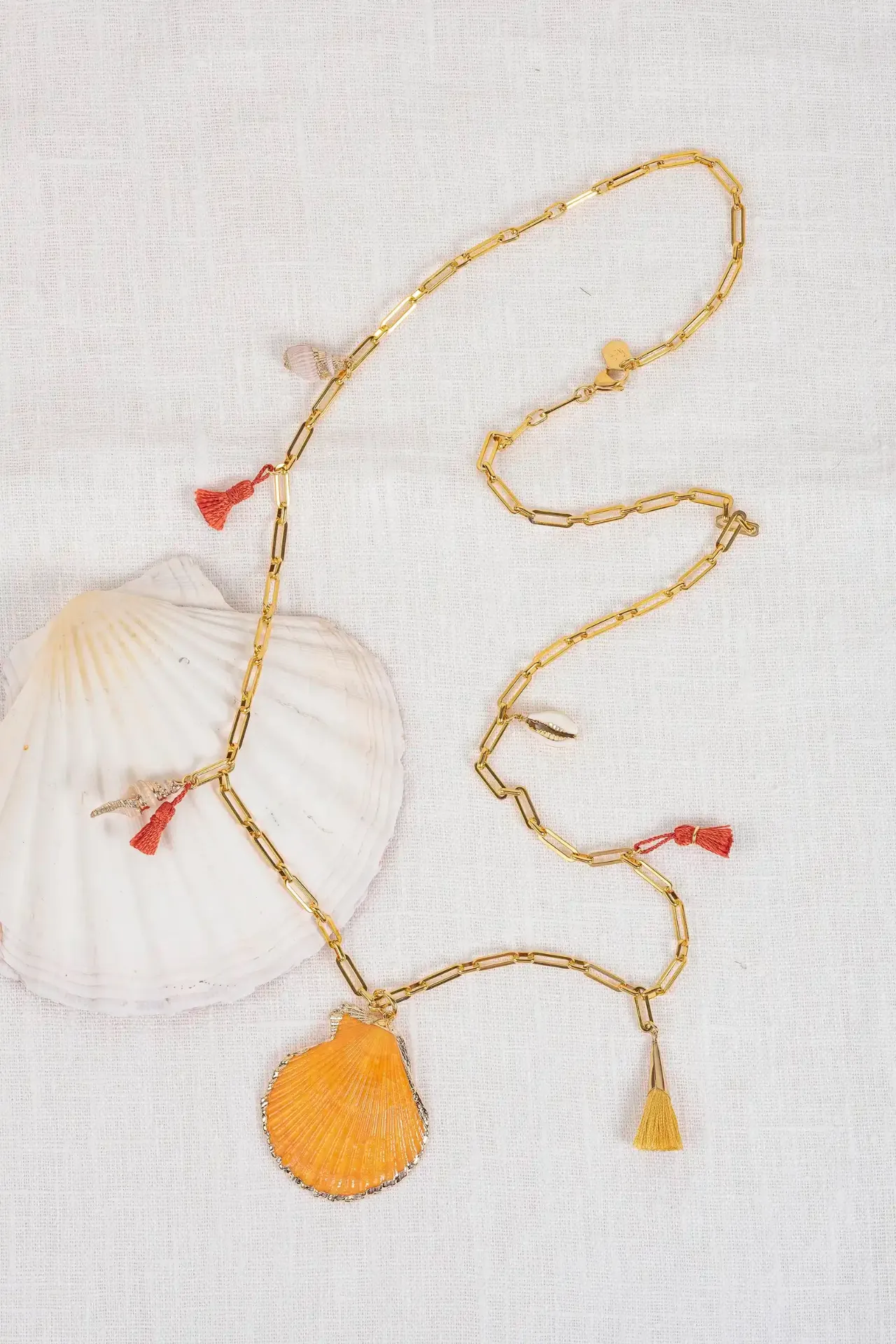 [261.IBIZA/C-N-GO] IBIZA - NECKLACE | Gold Orange