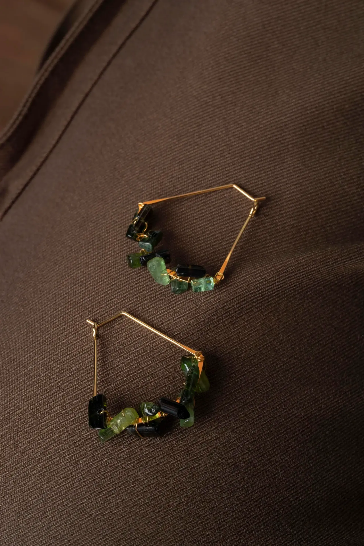 [262.VIRGIL/C-E-GGR] VIRGIL - EARRINGS | Gold Green