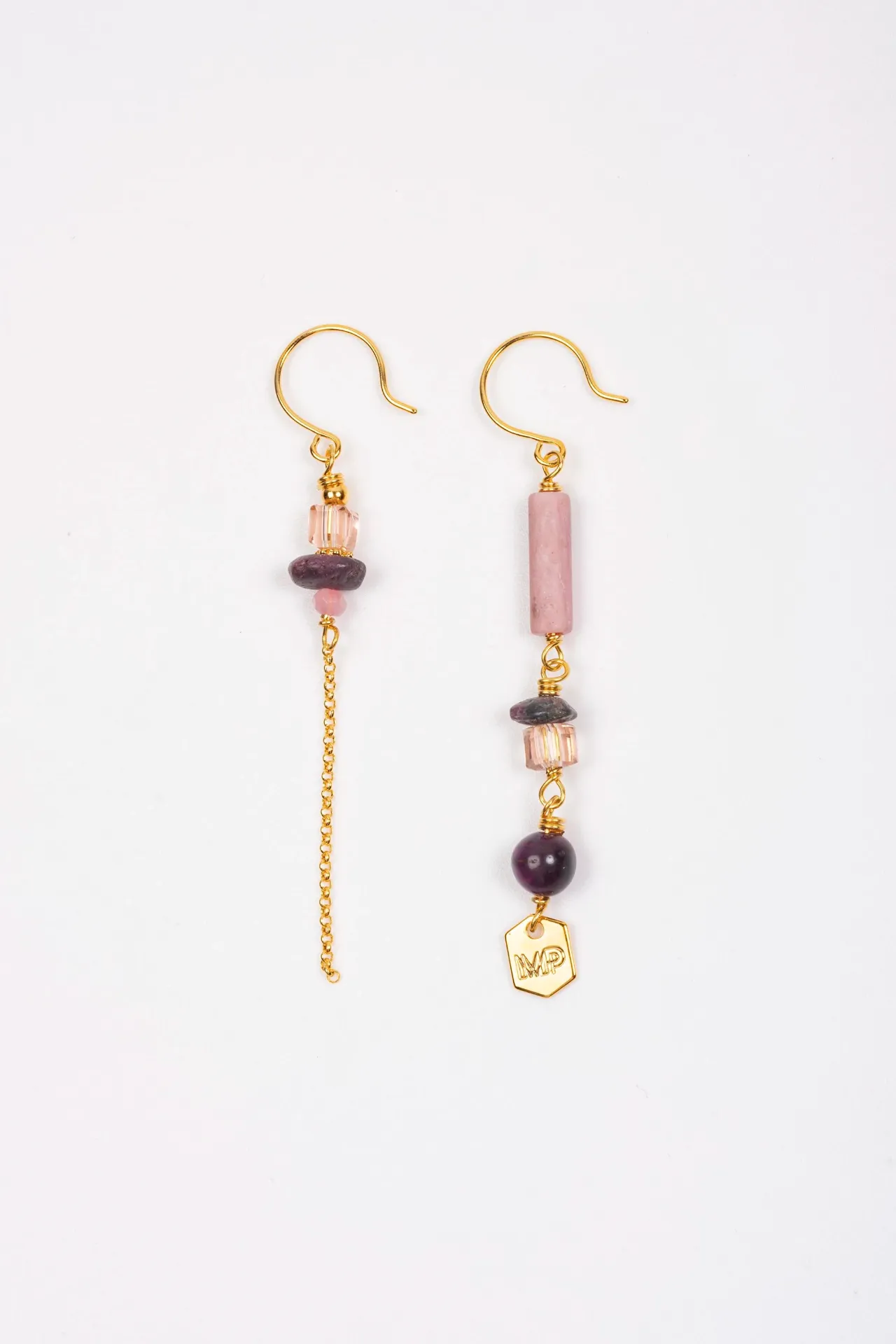 VERY2 - BOUCLES D'OREILLES | Gold Purple