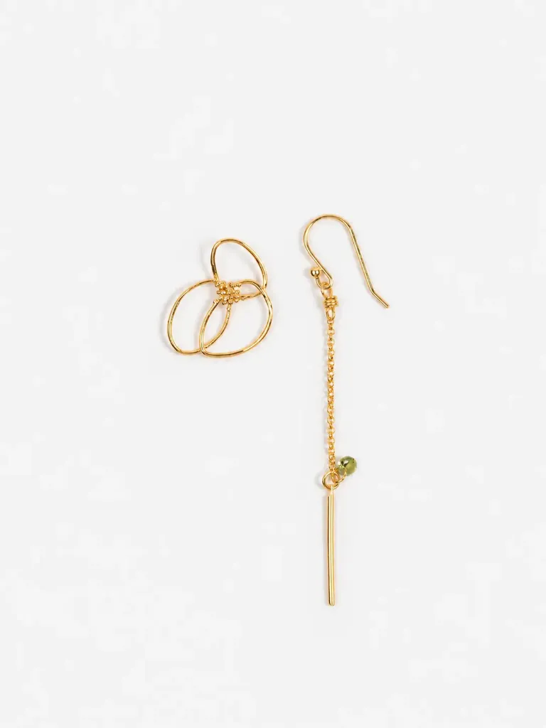 [262.DALIA-E2-GGR] DALIA - EARRINGS | Gold Green