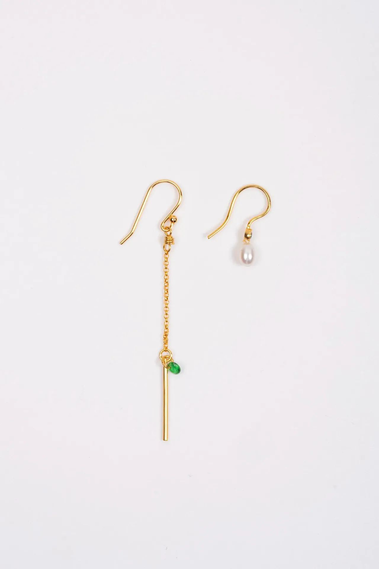 PERLA - BOUCLES D'OREILLES | Gold Green