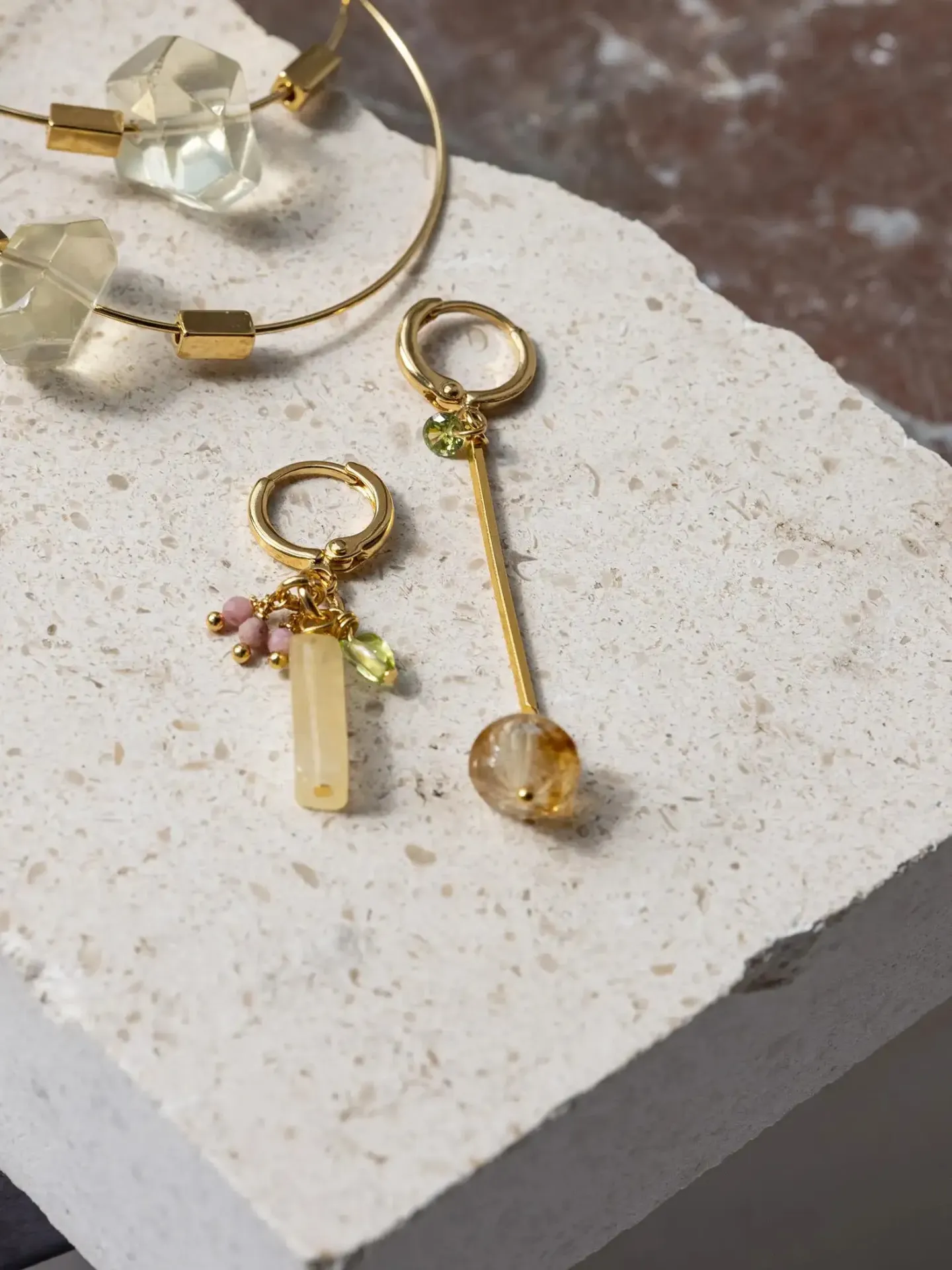 [262.POMELO-E-GY] POMELO - EARRINGS | Gold Yellow