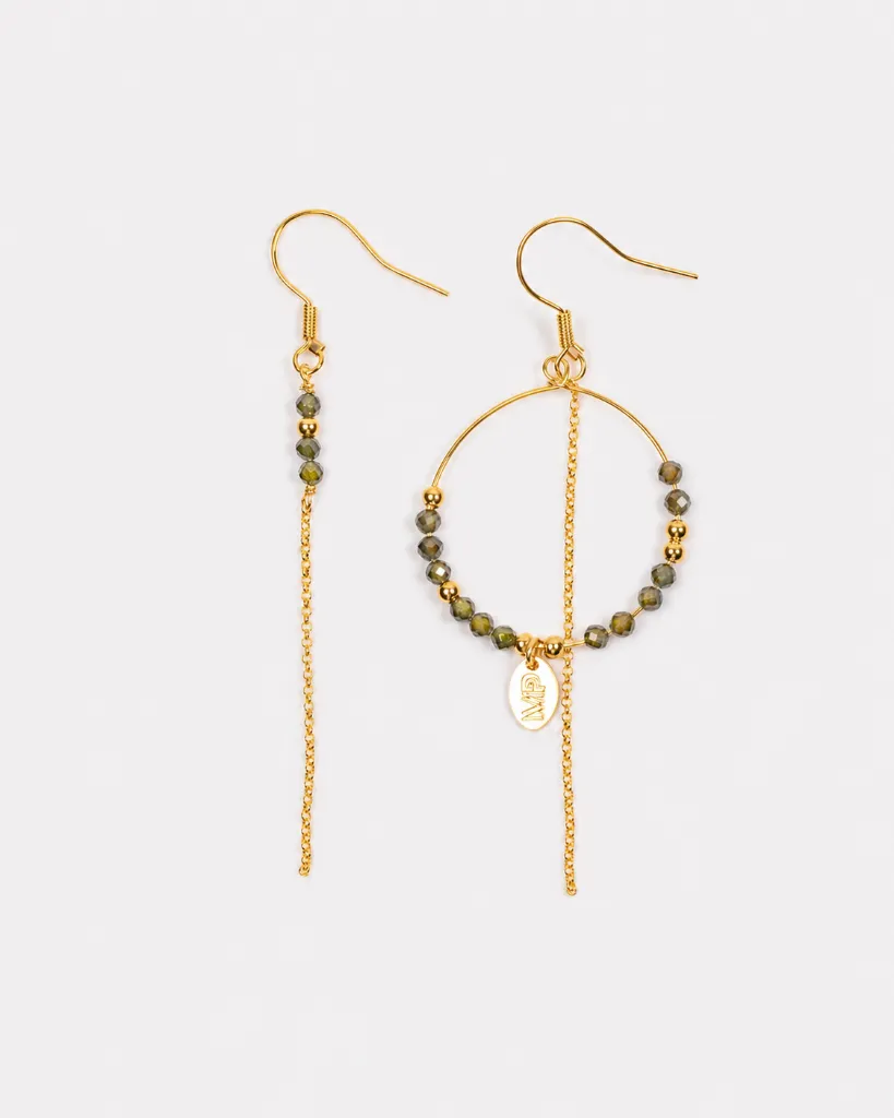 [262.MP-GK] MP - EARRINGS | Gold Khaki