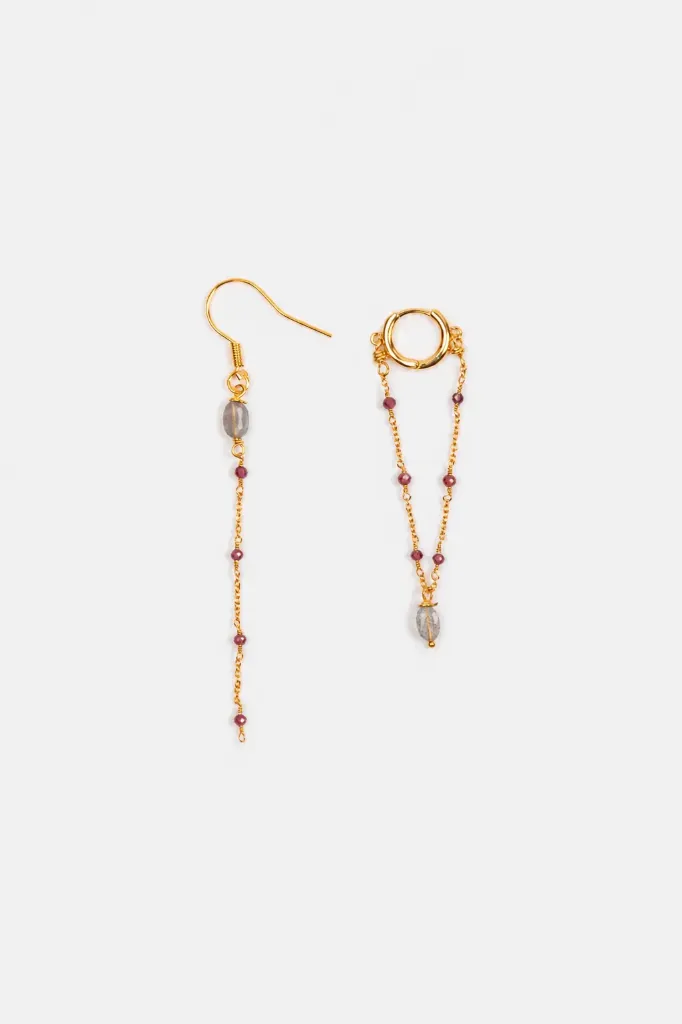MIA - OORBELLEN | Gold Burgundy