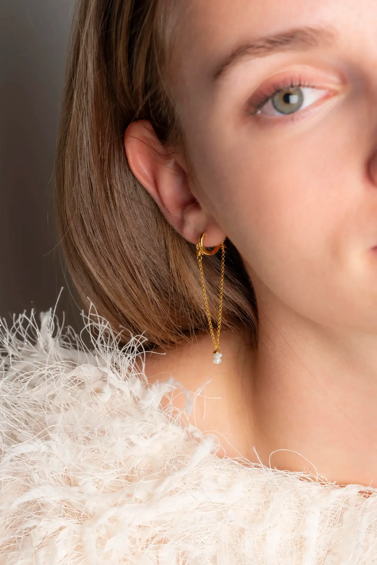 MIA - BOUCLES D'OREILLES | Gold White